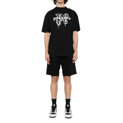 Polera Palm Angels Monogram Spray City Los Angeles Black