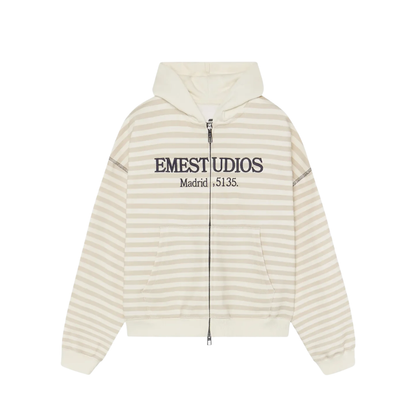 Poleron Eme Studios Capri Off Sand Full Zip