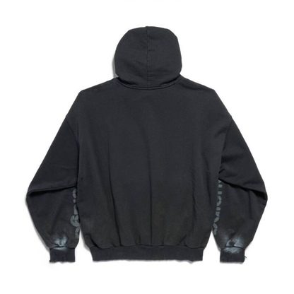 Poleron Balenciaga 3b Stencil Hoodie Medium Fit Black