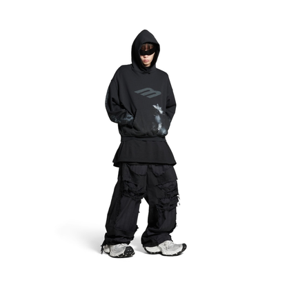 Poleron Balenciaga 3b Stencil Hoodie Medium Fit Black