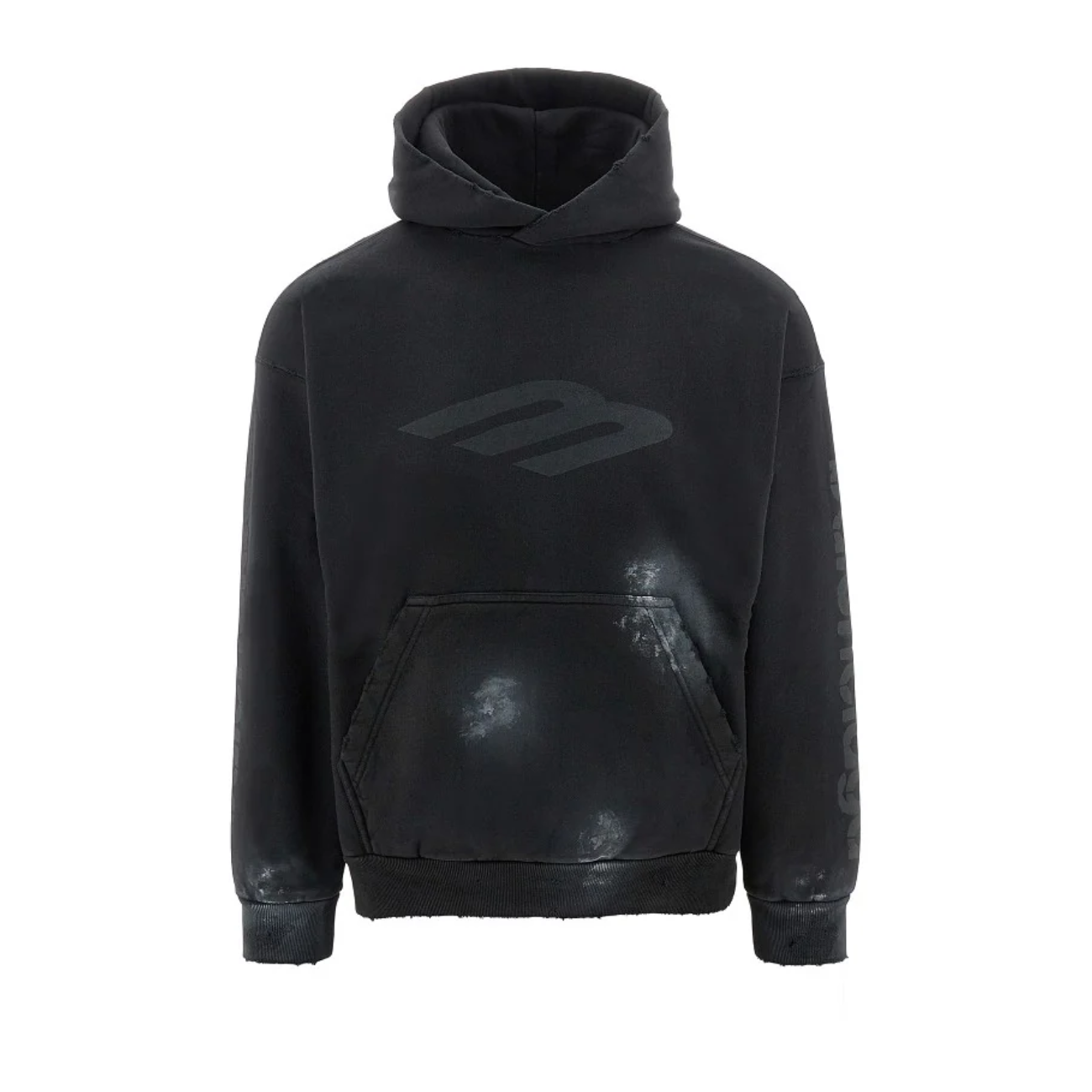 Poleron Balenciaga 3b Stencil Hoodie Medium Fit Black