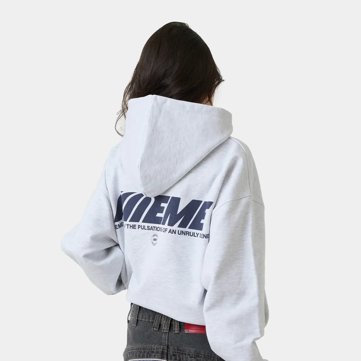 Poleron Eme Studios Peyas Heather Grey Oversized