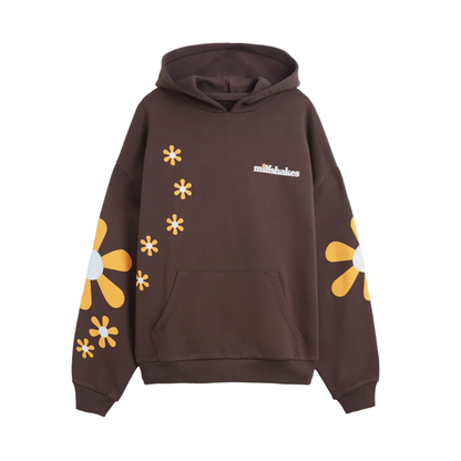 Poleron MilfShakes Flower Hoodie Brown