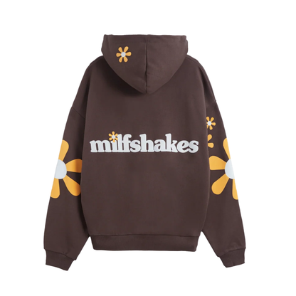 Poleron MilfShakes Flower Hoodie Brown