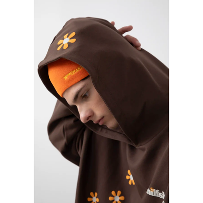 Poleron MilfShakes Flower Hoodie Brown