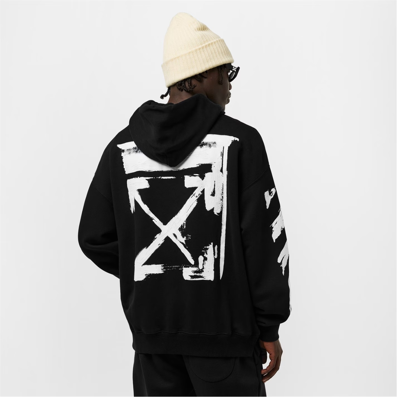 Poleron Off-White Ink Arrow Skate Hoodie Black