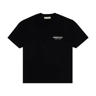 Polera Essentials Jet Black Classic Fit SS25