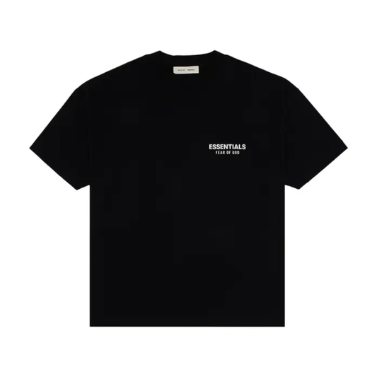 Polera Essentials Jet Black Classic Fit SS25