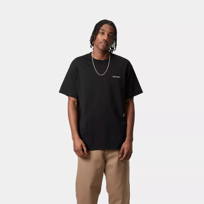 Polera Carhartt WIP S/S Script Embroidery Black