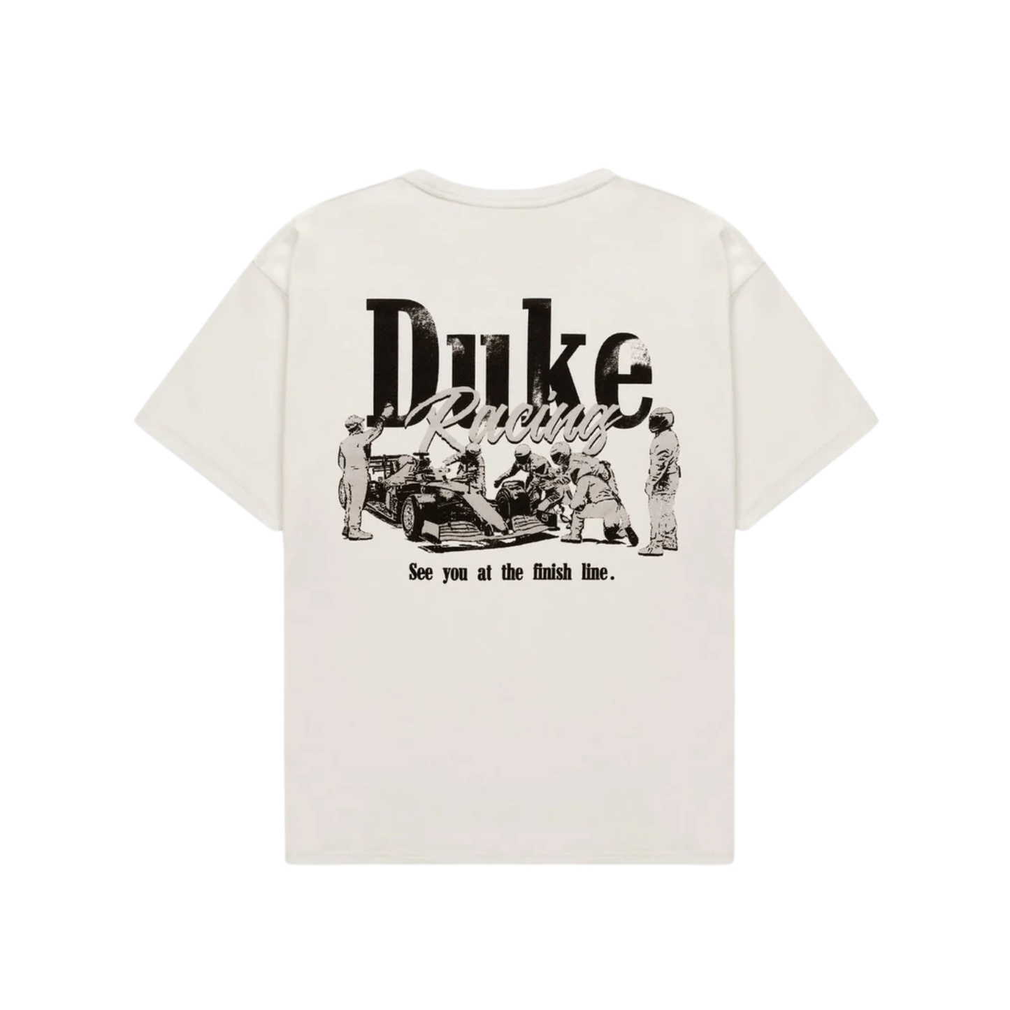 Polera Duke+Dexter DR Grey Pit Stop Vintage White