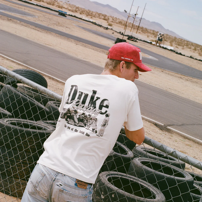 Polera Duke+Dexter DR Grey Pit Stop Vintage White