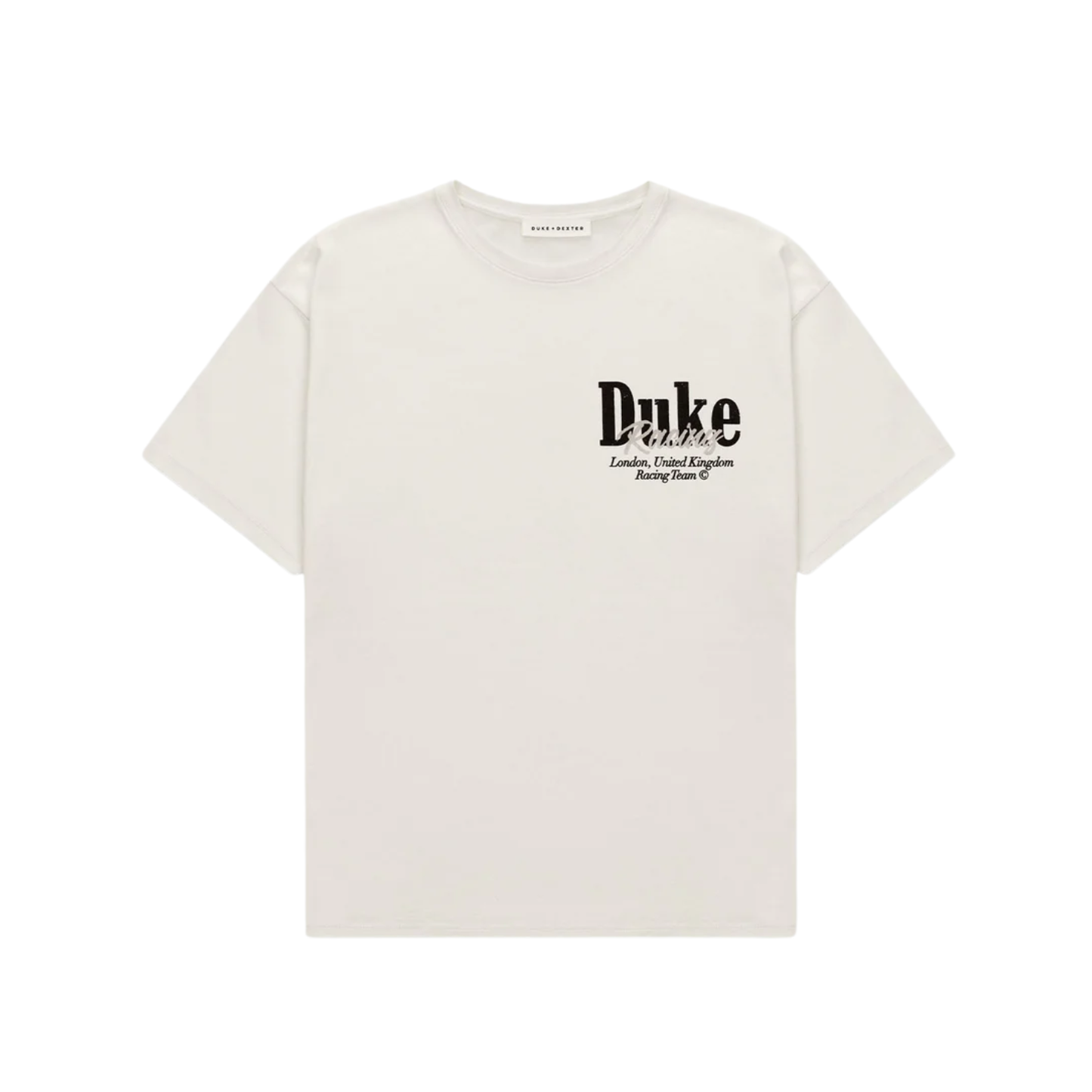 Polera Duke+Dexter DR Grey Pit Stop Vintage White