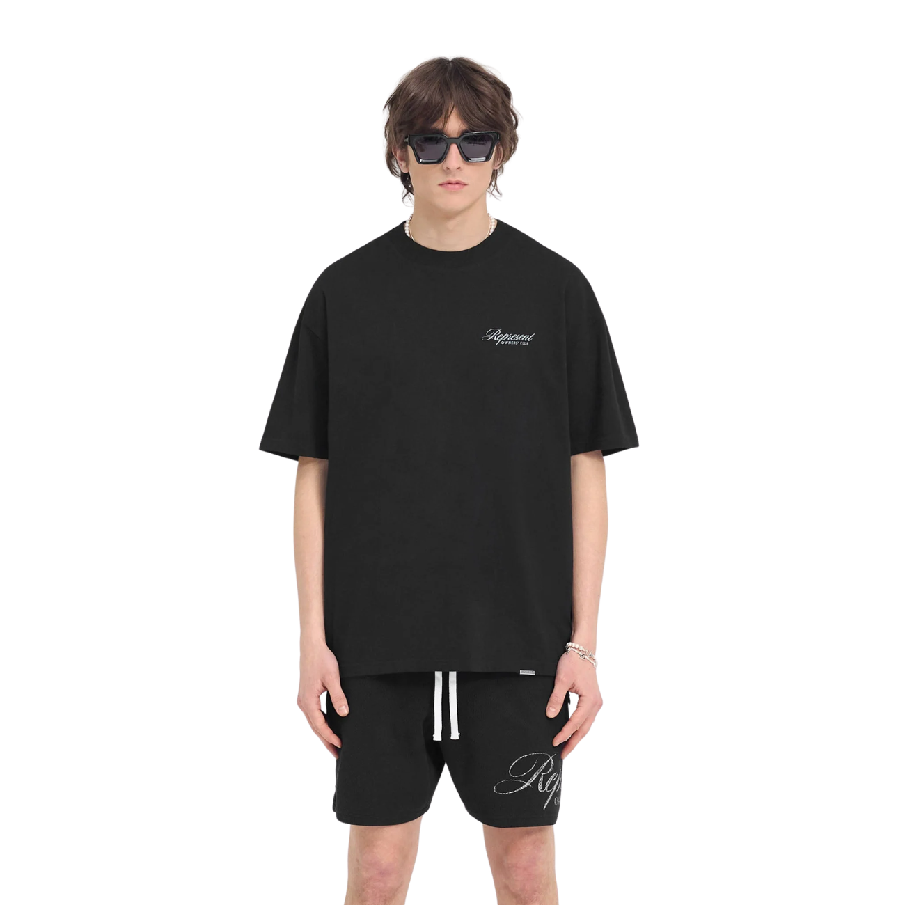 Polera Represent Owners Club Script Black