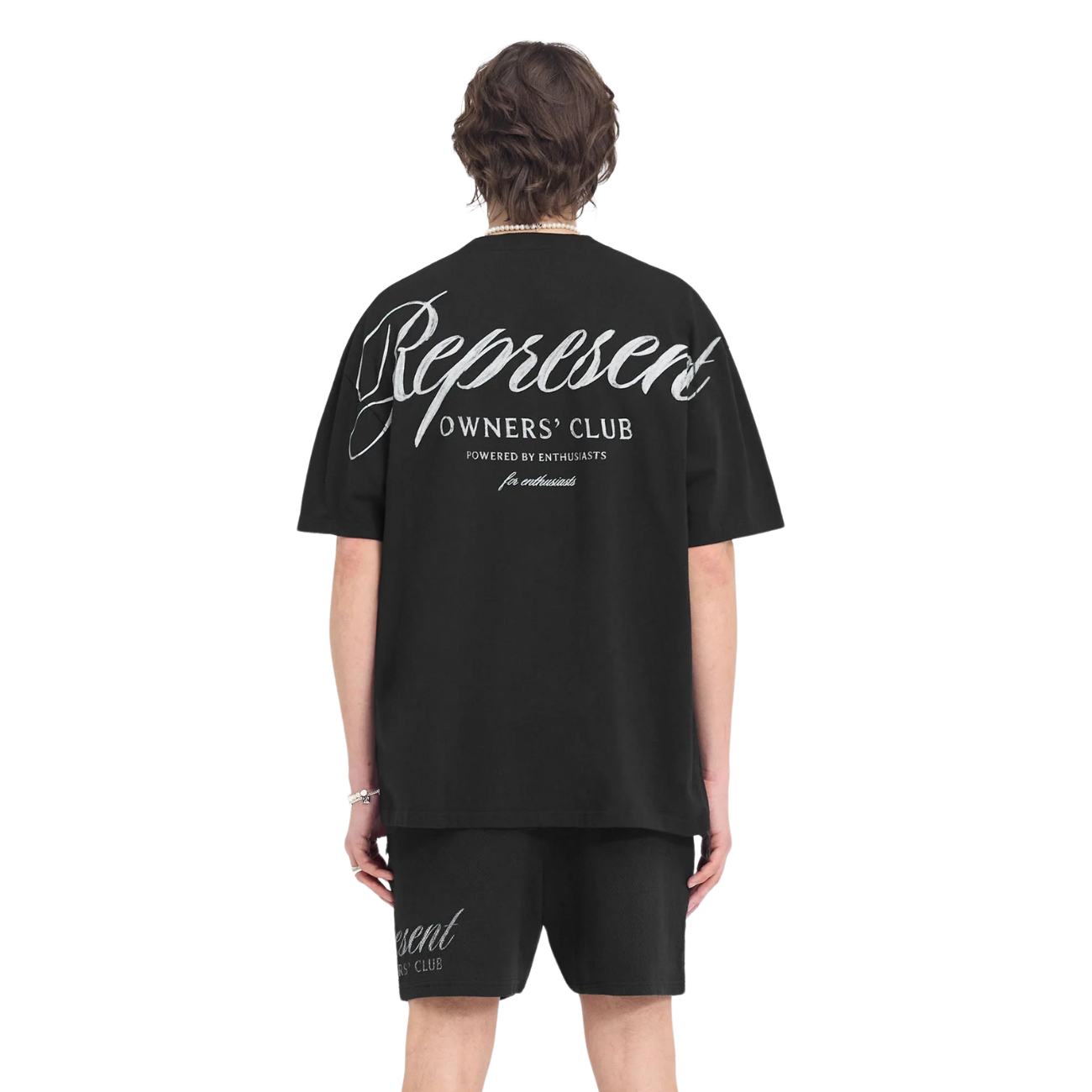 Polera Represent Owners Club Script Black