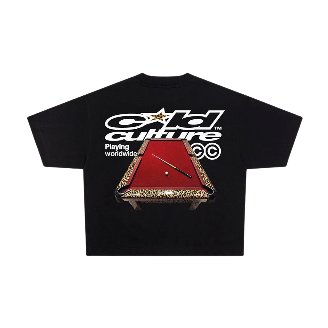 Polera Cold Culture Playing Worldwide Black