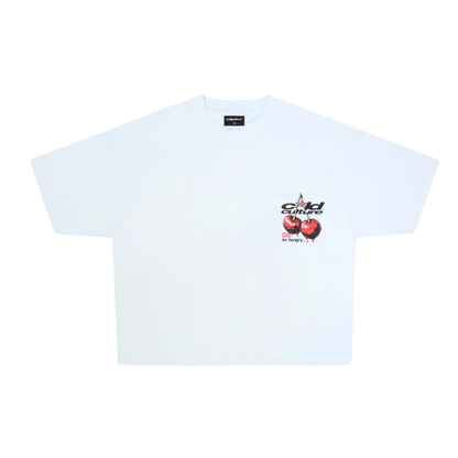 Polera Cold Culture Cherry White