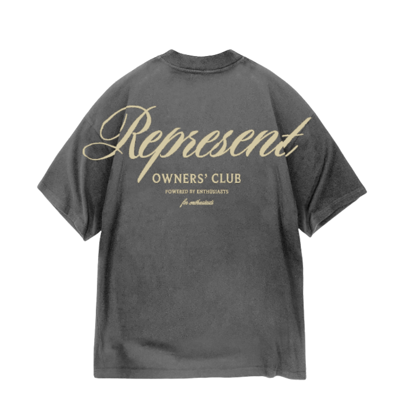 Polera Represent Owners Club Script Vintage Grey