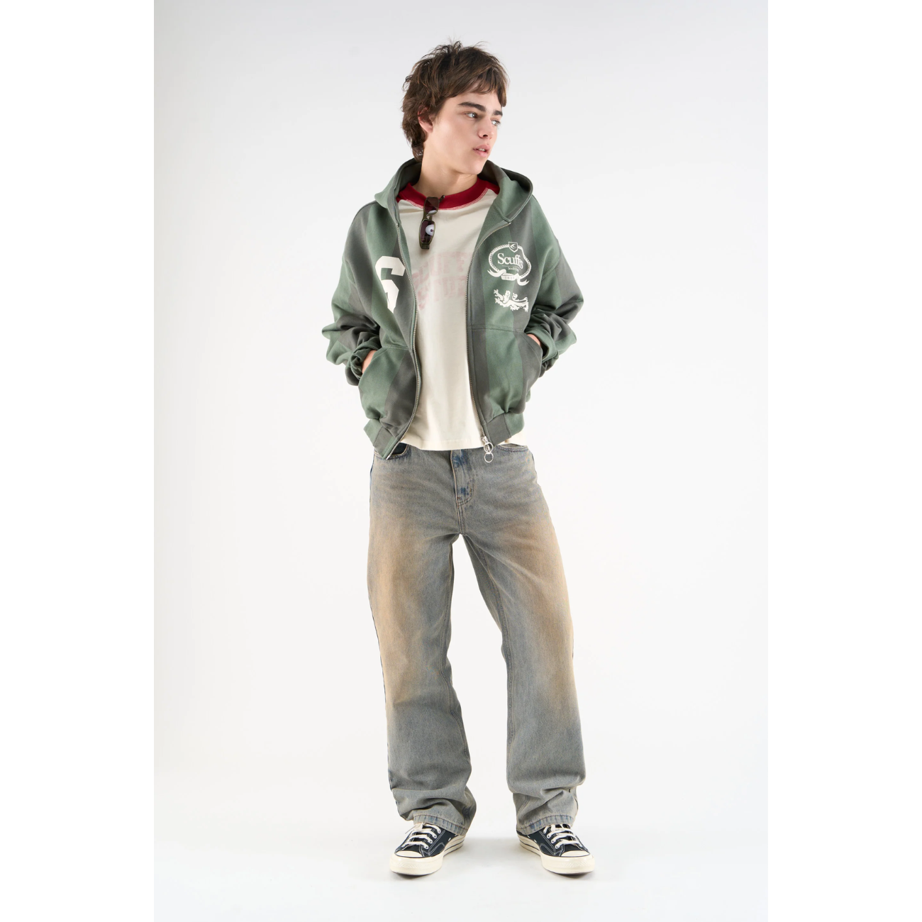 Poleron Scuffers Picadilly Green Zipper