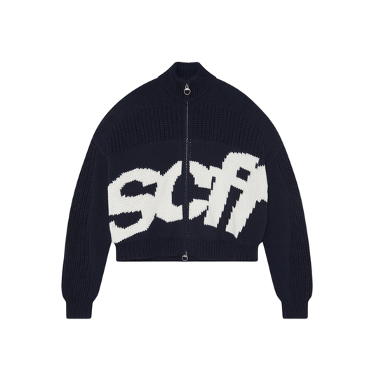 Sweater Scuffers SCFF Knit Zipper Blue