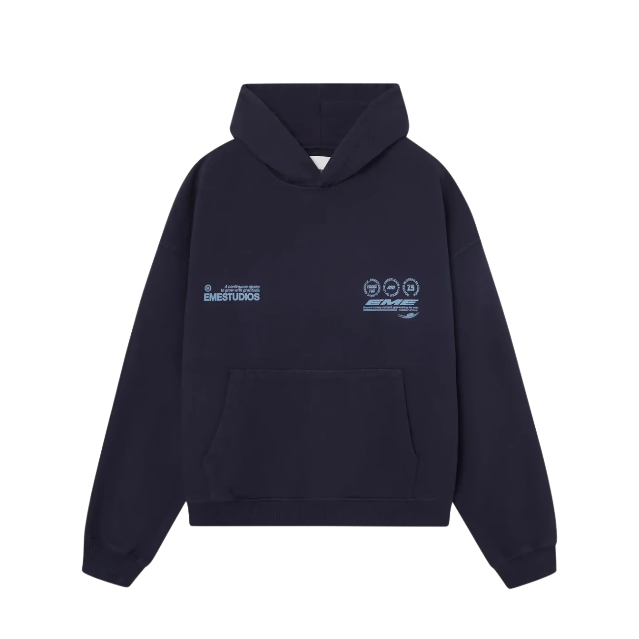 Poleron Eme Studios Stamp Navy Oversized