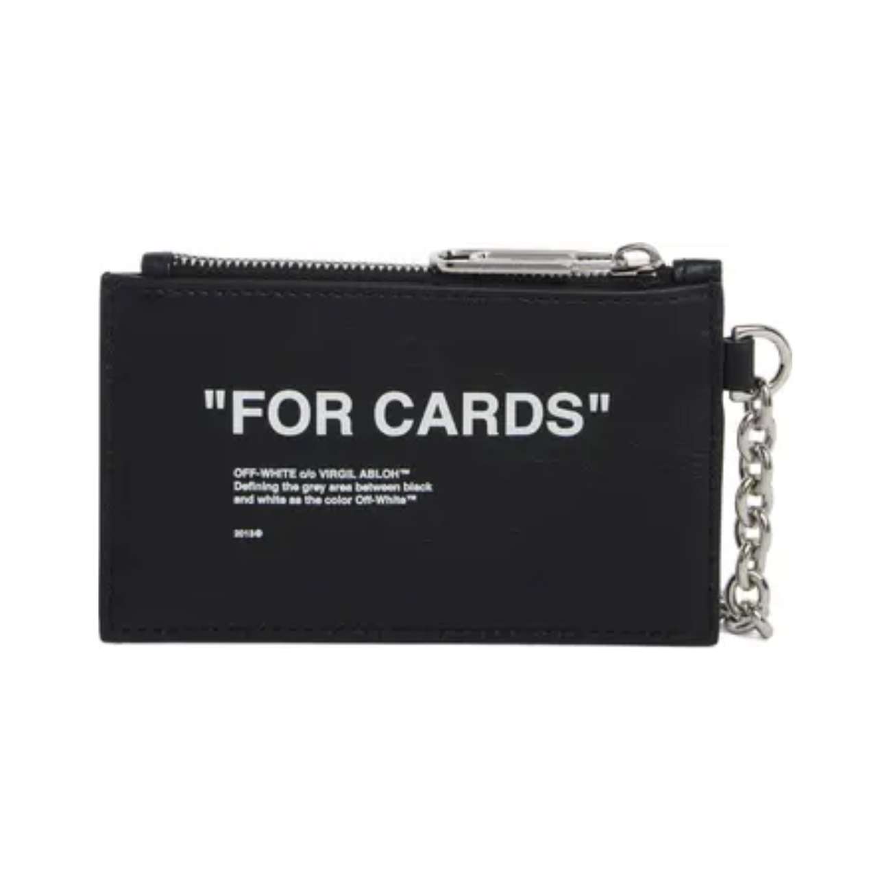 Tarjetero Off-White "For Cards" Leather & Key Ring