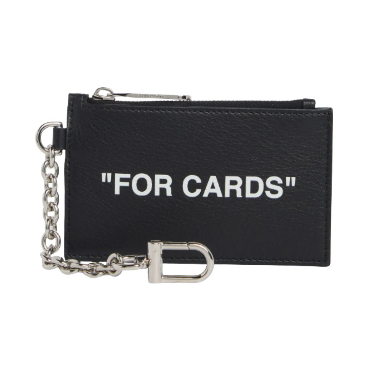 Tarjetero Off-White "For Cards" Leather & Key Ring