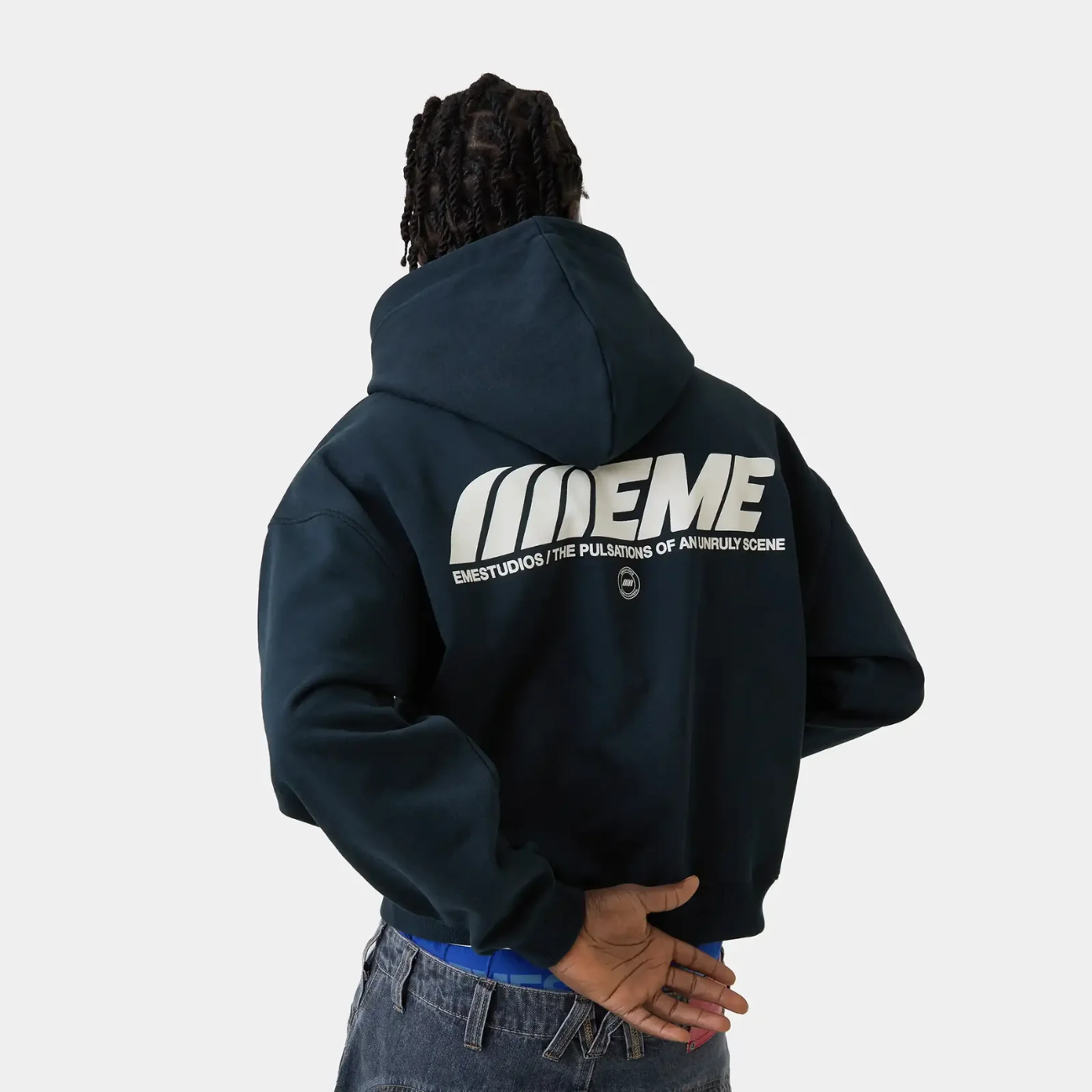 Poleron Eme Studios Peyas Navy Oversized