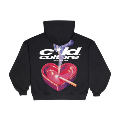 Poleron Cold Culture Heart Ashtray Black