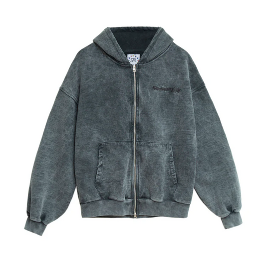 Poleron Twojeys Icon Washed Zipper Carbon
