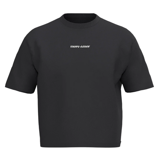 Polera More Amor Black Boxy Fit
