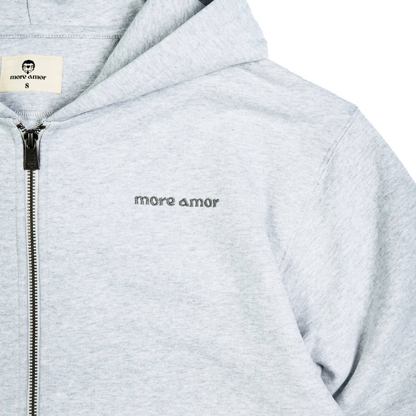 Polerón More amor FullZip Gris Melange