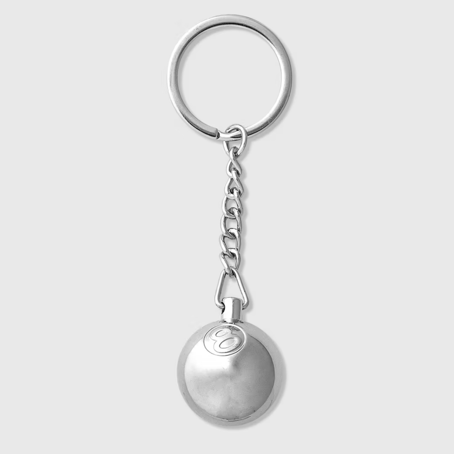 Llavero Stussy Ball 8 Silver