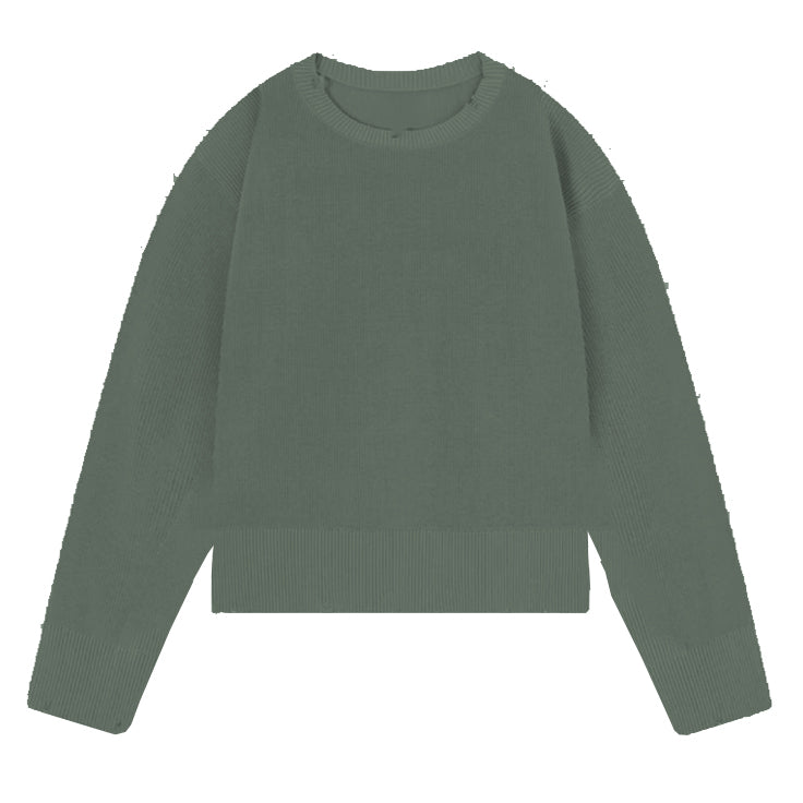 Sweater Nude Perfect Cropped Knit Green - L
