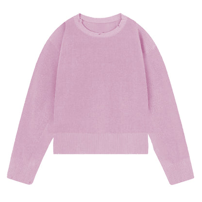 Sweater Nude Perfect Cropped Knit Pink - L