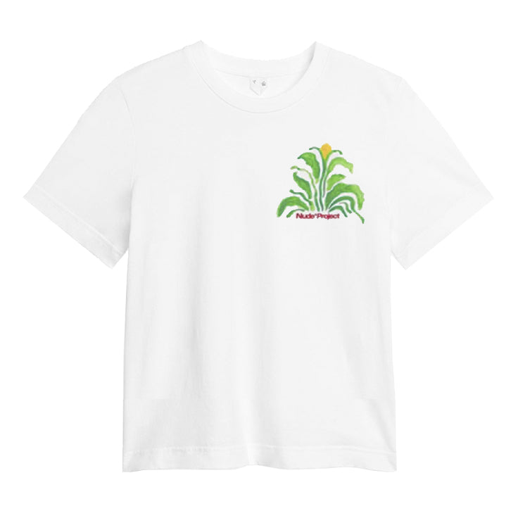 Polera Nude Plant White