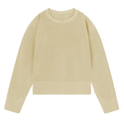 Sweater Nude Perfect Cropped Knit Off-White - L
