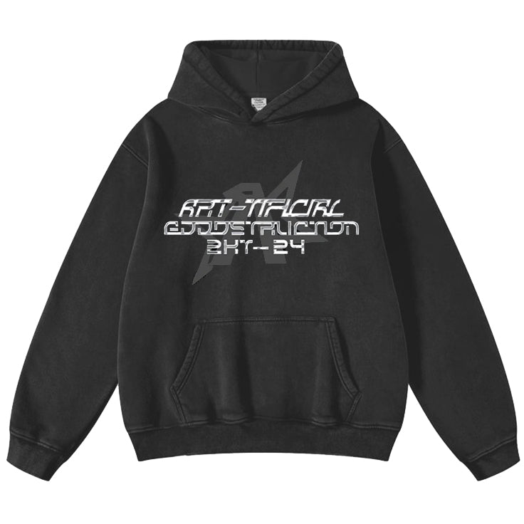 Poleron Goods.Pe Artificil Black Washed