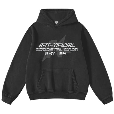 Poleron Goods.Pe Artificil Black Washed
