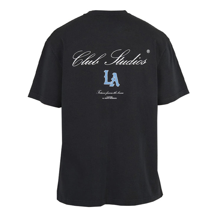 Polera Club 1984 Club Studios Washed Black - M