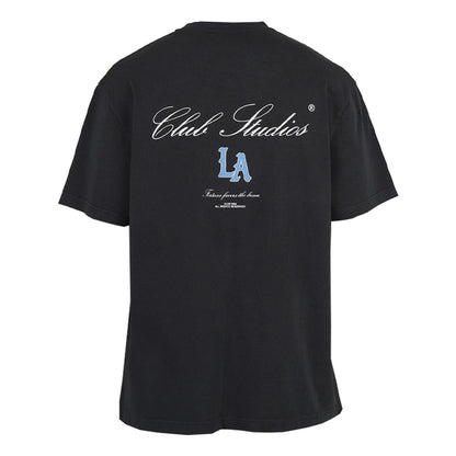 Polera Club 1984 Club Studios Washed Black - M