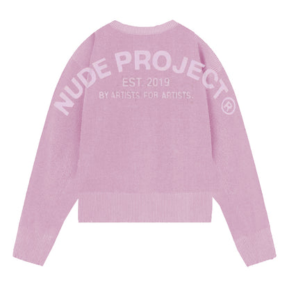 Sweater Nude Perfect Cropped Knit Pink - L