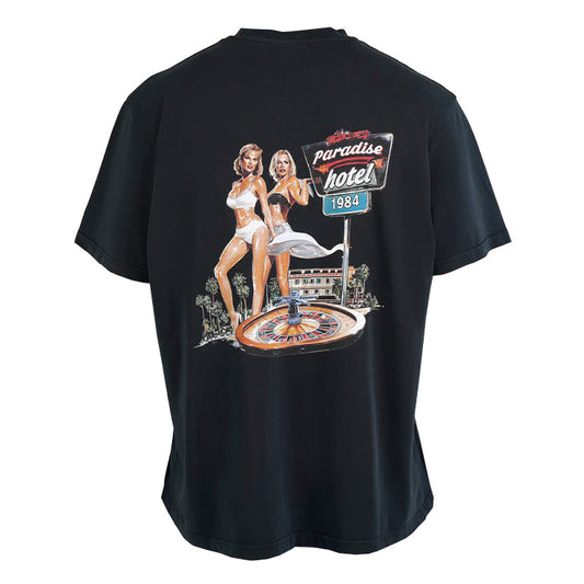 Polera Club 1984 Paradise Hotel Washed Balck - XL
