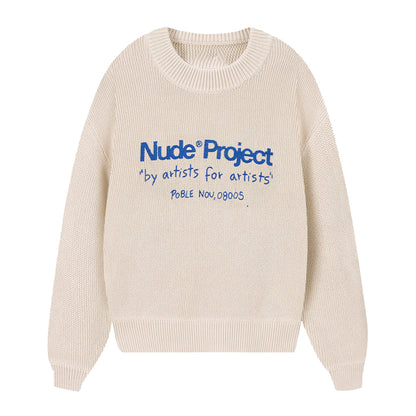 Poleron Nude Liqueza Knit Ecru - M