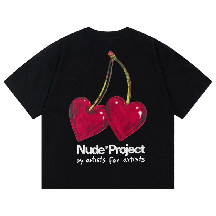 Polera Nude Juicy Cherry Tee Black