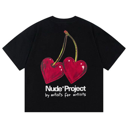 Polera Nude Juicy Cherry Tee Black