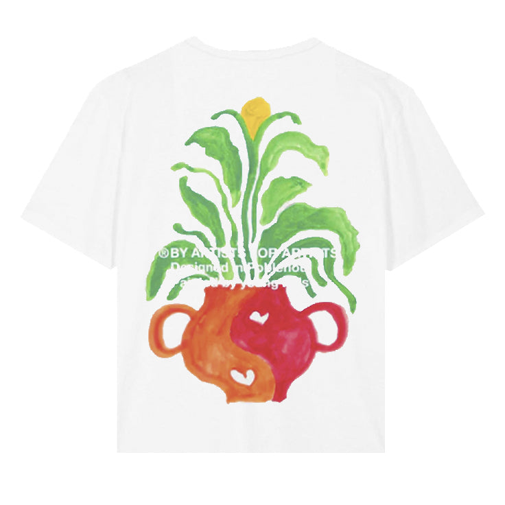 Polera Nude Plant White