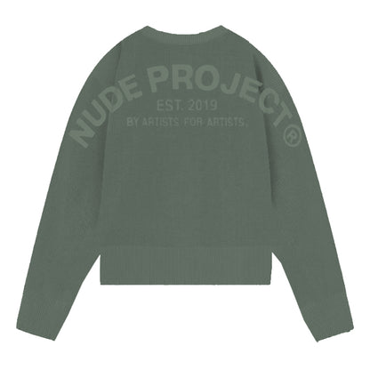 Sweater Nude Perfect Cropped Knit Green - L