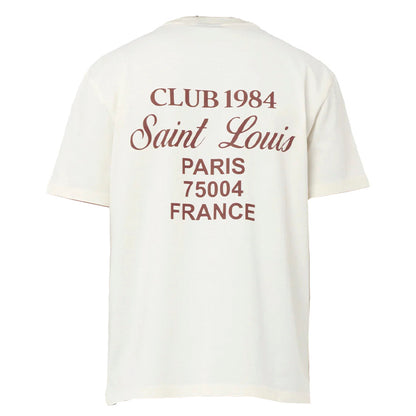 Polera Club 1984 Patron Script Off White