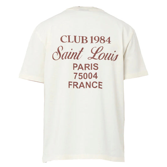 Polera Club 1984 Patron Script Off White