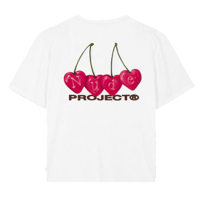Polera Nude Cherry Tee White